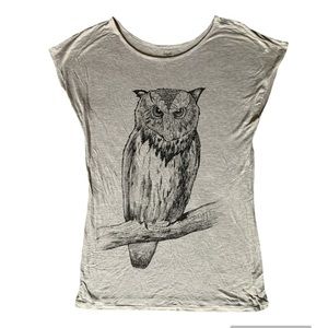 a.n.a. 🦉 Owl beaded top shirt